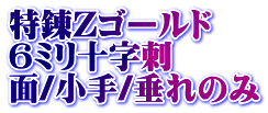 特錬Zゴールド ６ミリ十字刺 面/小手/垂れのみ